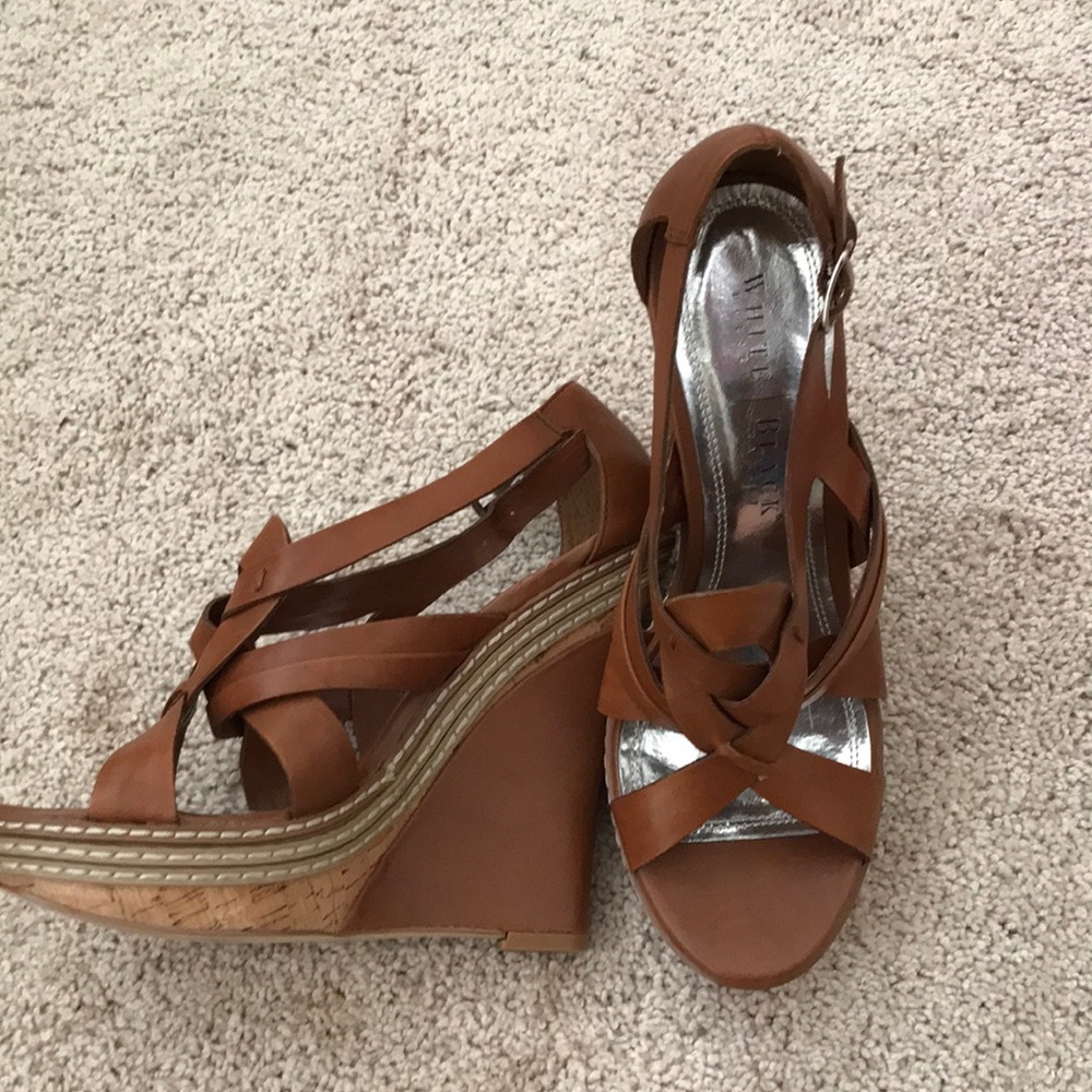 Nude wedge heels